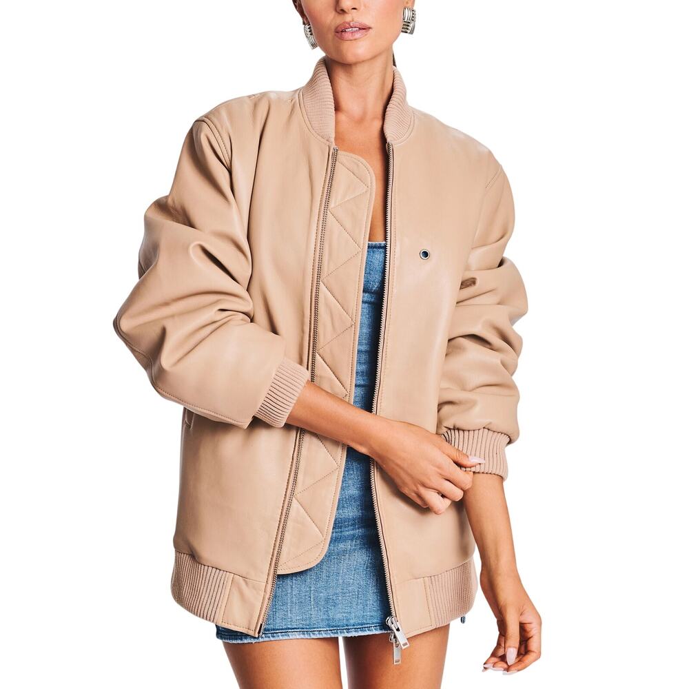 Retrofete Classic Leather Jacket Size XS